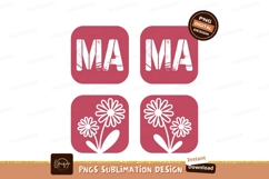 Mama floral and distressed letters flowers Product Image 1