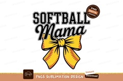 Softball Mama Bow yellow Product Image 1