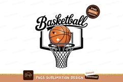 Orange basketball with heart and star hoop Product Image 1