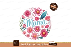 Mama floral wreath flowers pink Product Image 1