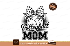 Volleyball Mom Bow polka dots Product Image 1