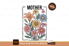Mother floral butterfly illustration flowers pink Product Image 1