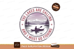 Kayaker fishing on lake with mountains kayaking trees Product Image 1