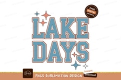 Lake Days Retro Text Design vintage Product Image 1