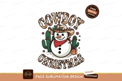 Snowman cowboy festive celebration cactus christmas Product Image 1