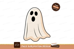 Spooky Ghost With Black Eyes halloween scary Product Image 1