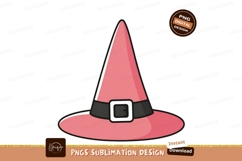 Pink witch hat with black buckle image Product Image 1