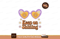 Heart shaped sunglasses with flowers and text daisy Product Image 1