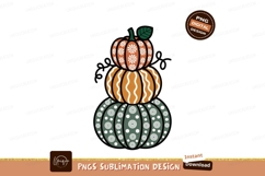 Stacked patterned pumpkins fall autumn Product Image 1