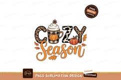 Cozy season pumpkin spice latte leaves autumn beverage Product Image 1
