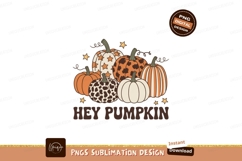 Orange white brown pumpkins stars Sublimation autumn Product Image 1