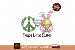 Easter bunny peace heart sublimation png image Product Image 1