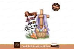 Bunny Loves Me Like Jesus Easter Cross eggs Product Image 1