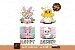Easter bunnies and chick with eggs bunny spring Product Image 1