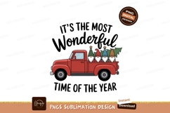 Red truck gnomes Christmas tree image Product Image 1
