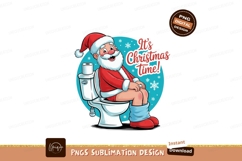 Santa Claus on Toilet Christmas Time festive Product Image 1