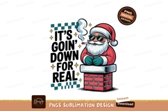 Cool Santa smoking on chimney Christmas Product Image 1