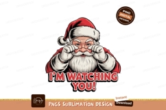 Santa Claus Peeking With Text Christmas holiday Product Image 1