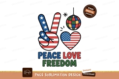American flag peace love freedom symbols image Product Image 1