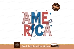 American patriotic lettering with stars and lightning Product Image 1