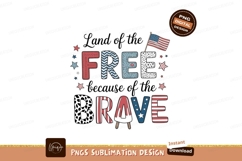 Land of the free because of the brave patriotic america Product Image 1