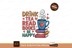 Drink tea read books be happy image Product Image 1