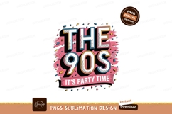 Nineties party celebration graphic retro vintage Product Image 1