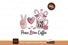 Peace Love Coffee Cup With Roses image Product Image 1
