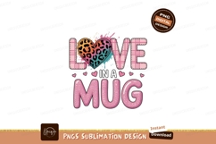 Love In A Mug Heart Design pink leopard Product Image 1