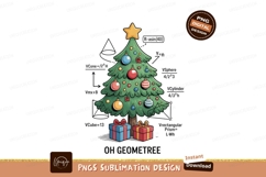 Festive geometric math christmas tree image Product Image 1