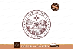 New Mexico seal with desert landscape emblem state Product Image 1