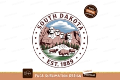 Mount Rushmore Bison South Dakota Emblem image Product Image 1