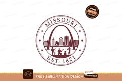 Missouri Gateway Arch city skyline emblem image Product Image 1