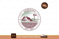 Nebraska farm barn windmill cornfield image Product Image 1