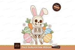 Skeleton bunny with easter eggs and carrots image Product Image 1