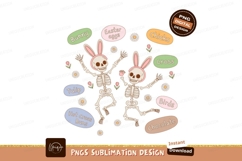 Dancing skeletons with bunny ears and easter elements Product Image 1