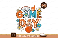 Retro Game Day Basketball Flowers image Product Image 1