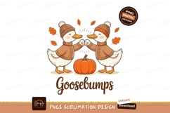 Festive ducks wearing sweaters and hats autumn fall Product Image 1
