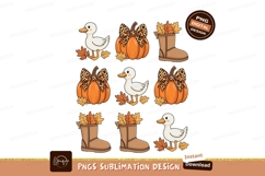 Autumnal ducks pumpkins boots leopard Product Image 1