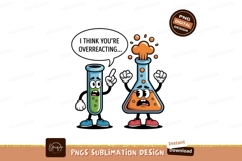Cartoon laboratory flasks with funny faces science Product Image 1