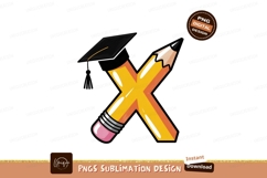 Yellow pencil graduation cap education learning Product Image 1