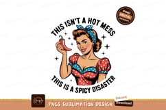Woman holding red chili pepper blue Product Image 1
