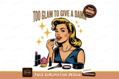 Glamorous woman applying lipstick with makeup beauty Product Image 1