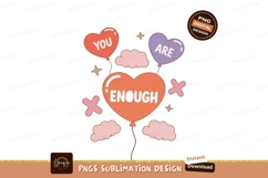 Heart balloons with uplifting message clouds stars Product Image 1