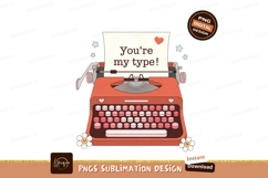 Vintage typewriter with romantic message retro writing Product Image 1