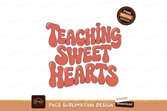Teaching sweet hearts retro typography image Product Image 1