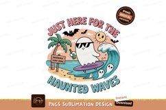 Ghost surfing haunted waves beach palm Product Image 1