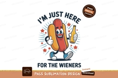 Happy hotdog character holding beer bottle cartoon Product Image 1