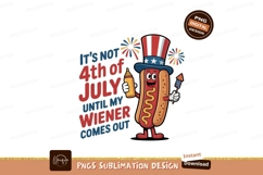 Patriotic Hot Dog With Mustard And Firework hotdog Product Image 1