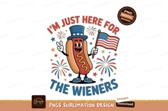 Patriotic hot dog with flag and fireworks hotdog american Product Image 1